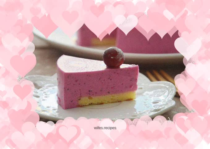 Dragon fruit mousse cake