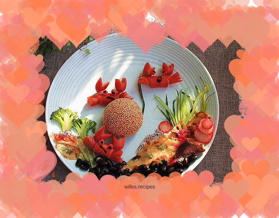 Cute little crab fun meal