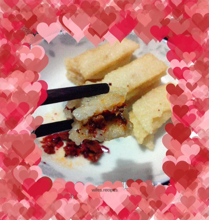 Pan-fried rice cake - leftover rice turned into delicious snack