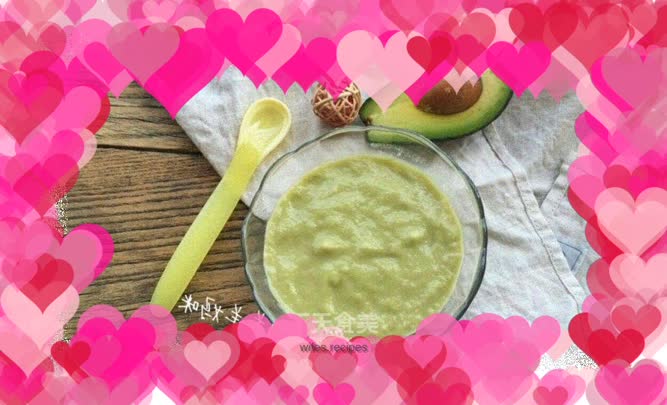 Avocado and apple puree
