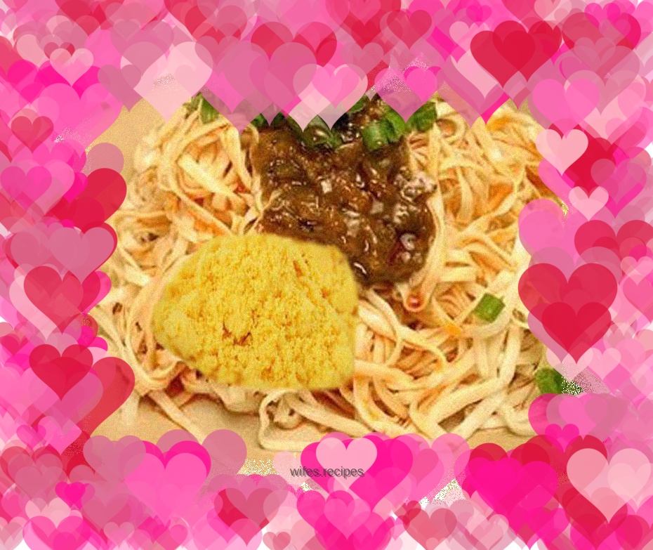 Egg yolk cold noodles