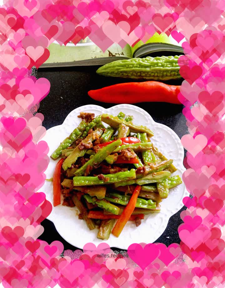 Minced pork and bitter gourd strips