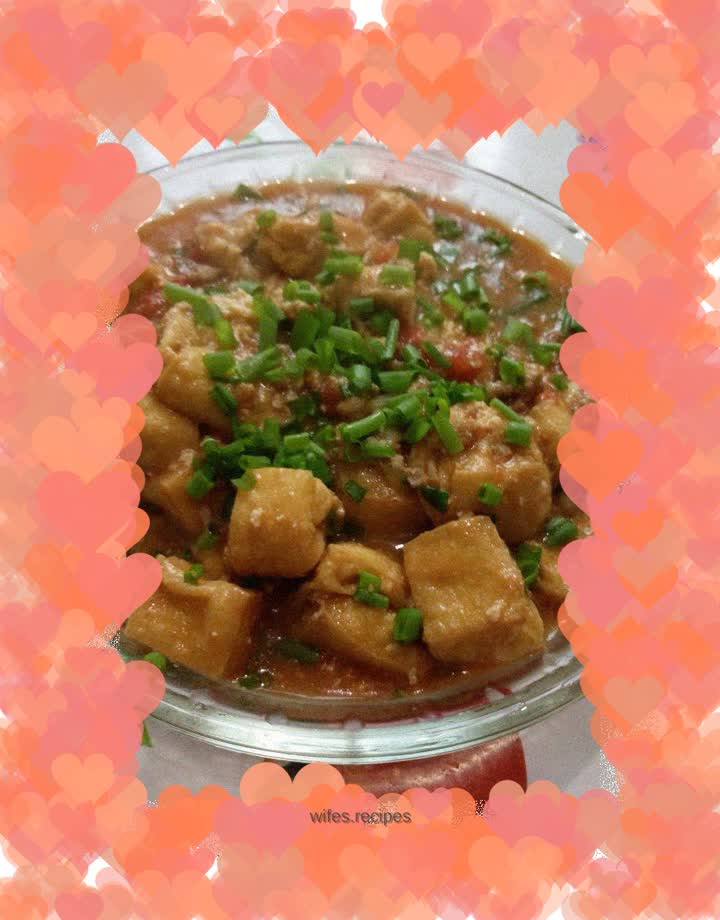 Tomato and sour tofu puff