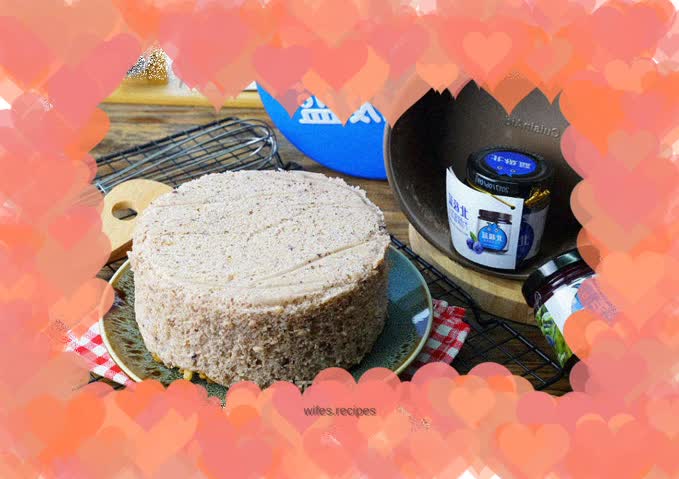 Blueberry Sauce Steamed Cake