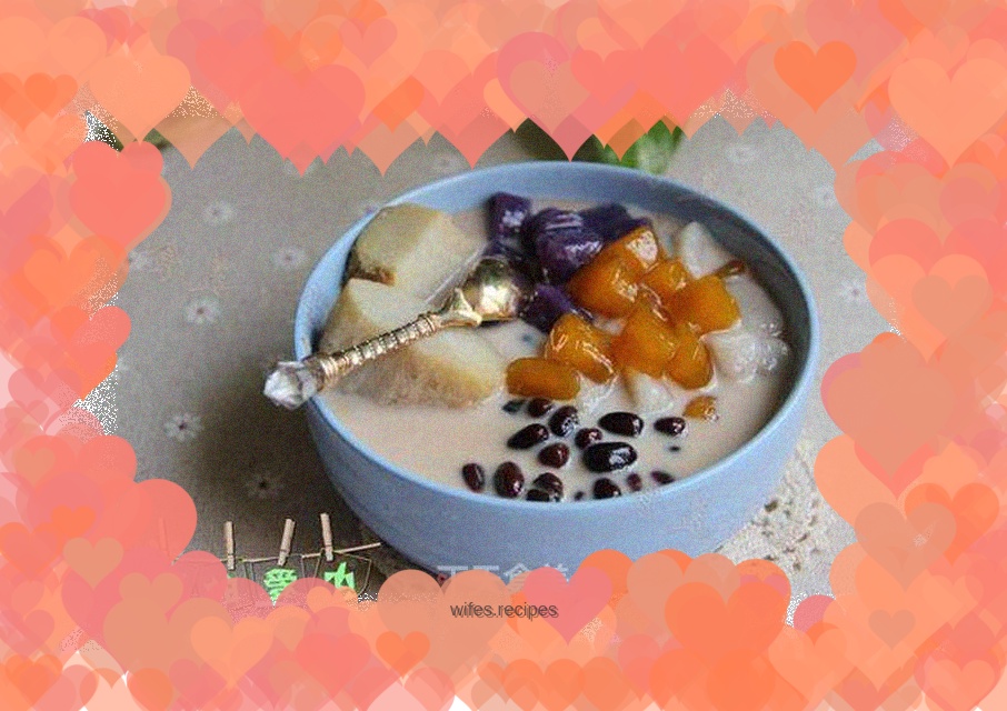 Fresh taro and roasted grass jelly