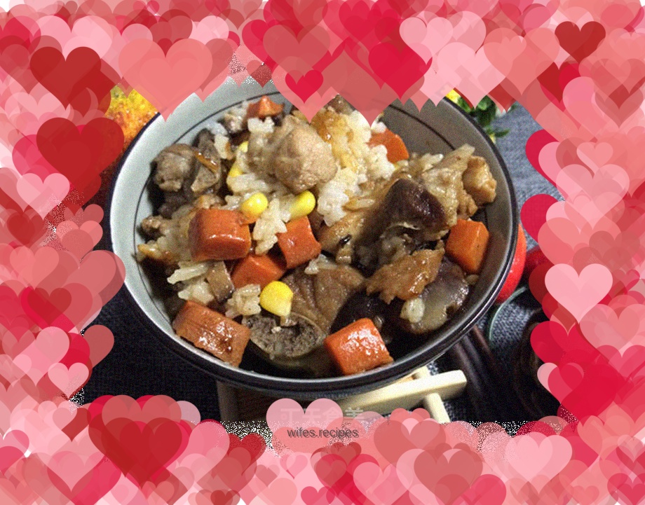 Pork Ribs Rice - Simple and delicious lazy rice