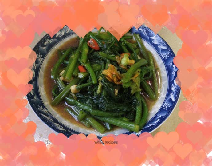 Stir-fried pumpkin sprouts