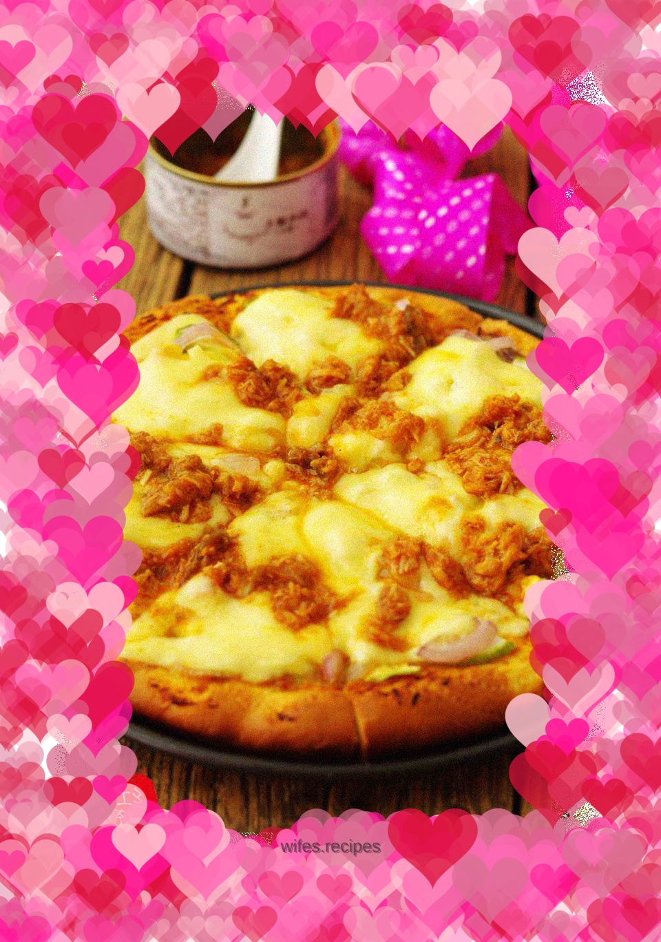 Canned sturgeon pizza