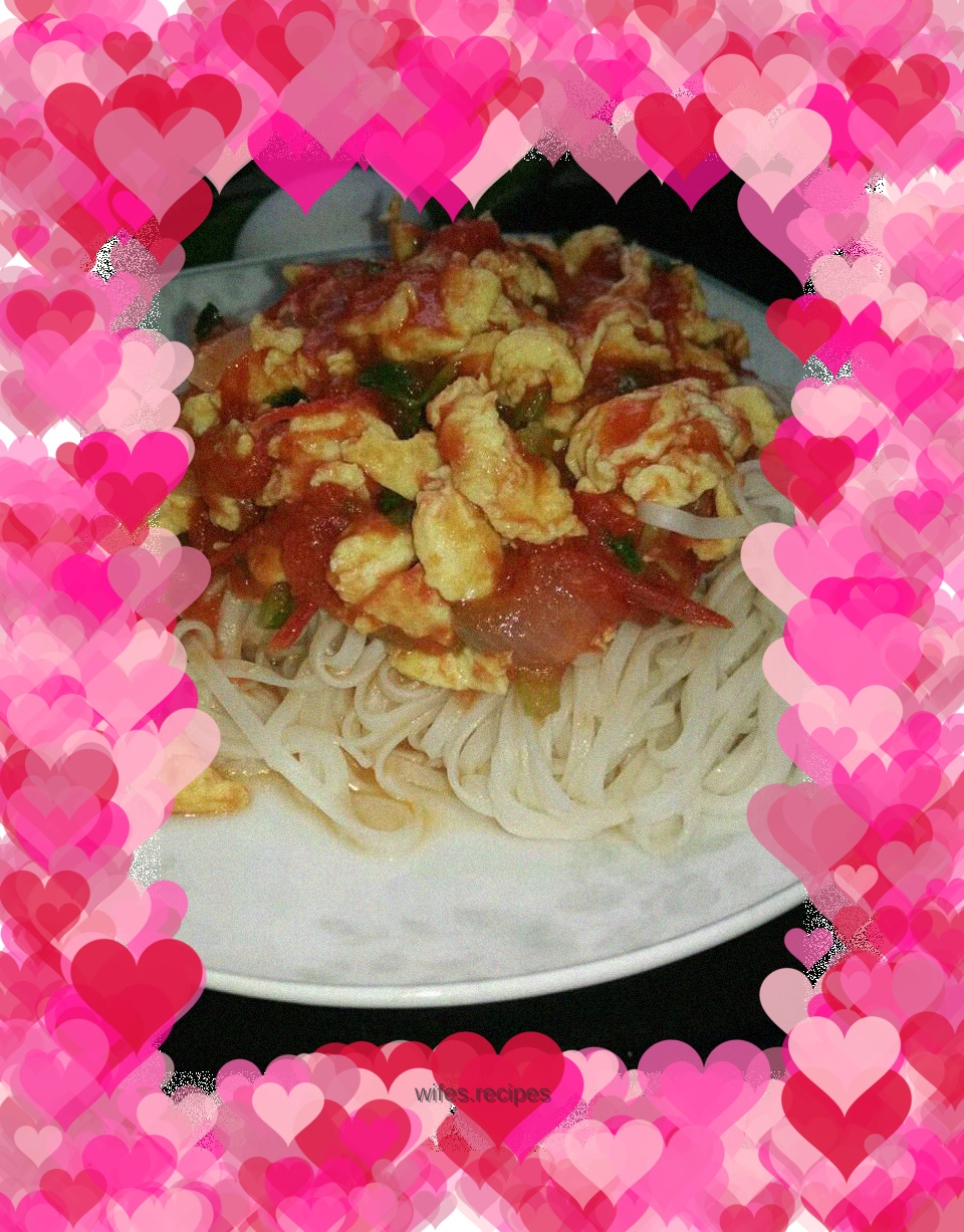 Braised noodles with tomatoes and eggs