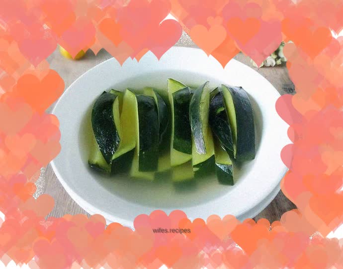 Steamed tender pumpkin in chicken soup