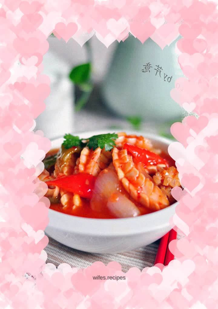 Squid with sweet and spicy sauce