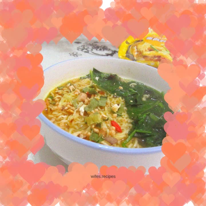 Spinach instant noodles