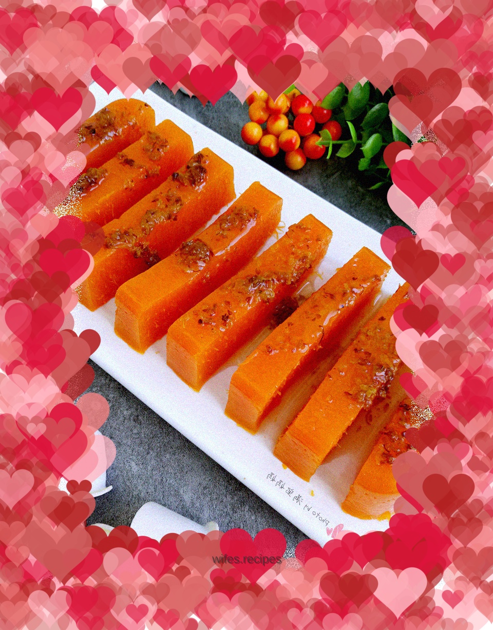 Sugar-osmanthus and pumpkin cold cake