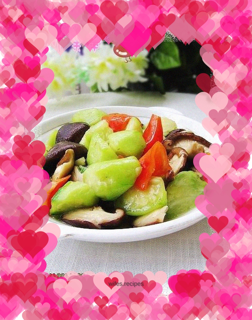 Roasted Luffa with Mushrooms