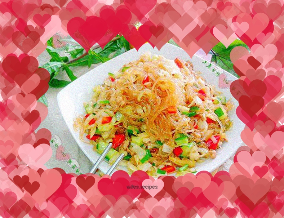 Stir-fried Vermicelli with Mixed Vegetables and Minced Meat