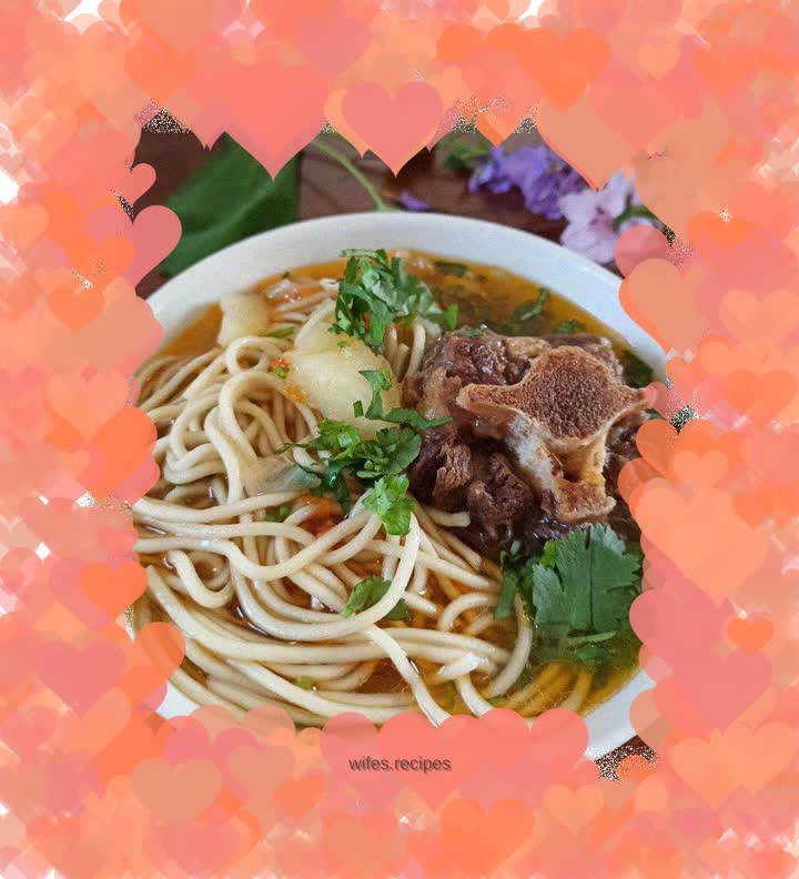 Tomato, Potato and Oxtail Noodle Soup