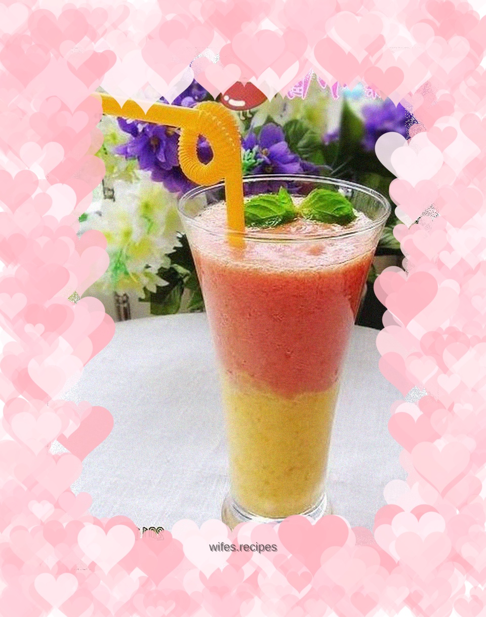 Mango two-color juice