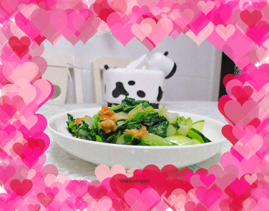 Stir-fried vegetable moss with oil residue