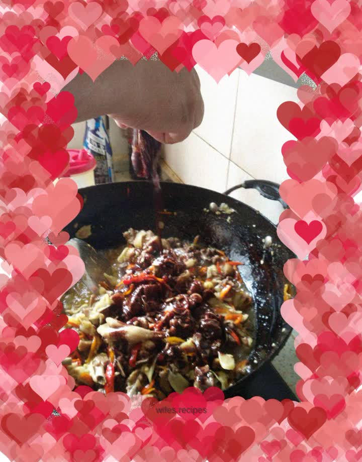 Duck with blood sauce