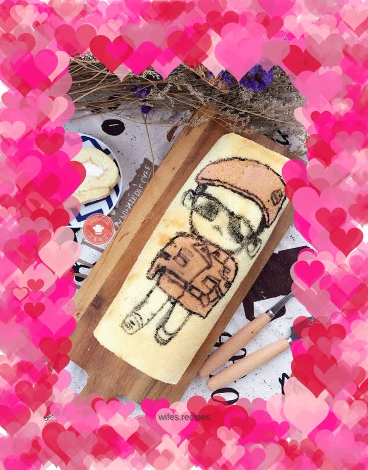 Hand-painted mango-filled cream roll--Zhongji Oppa