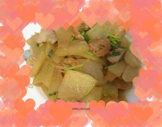 Home-cooked dish: Stewed Winter Melon with Shrimp