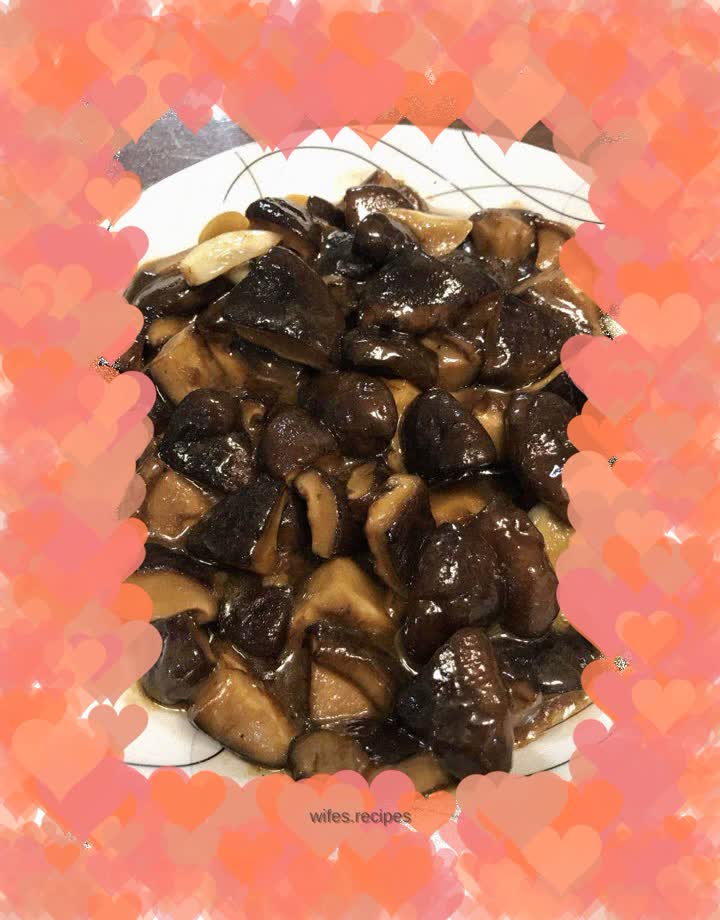 Braised mushrooms in oil