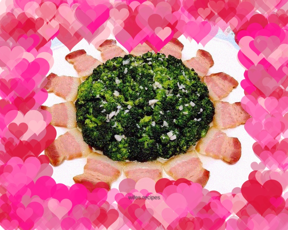 Meat with flower heart