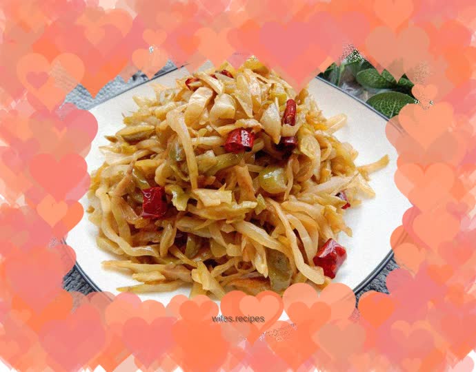 Fried mustard shreds