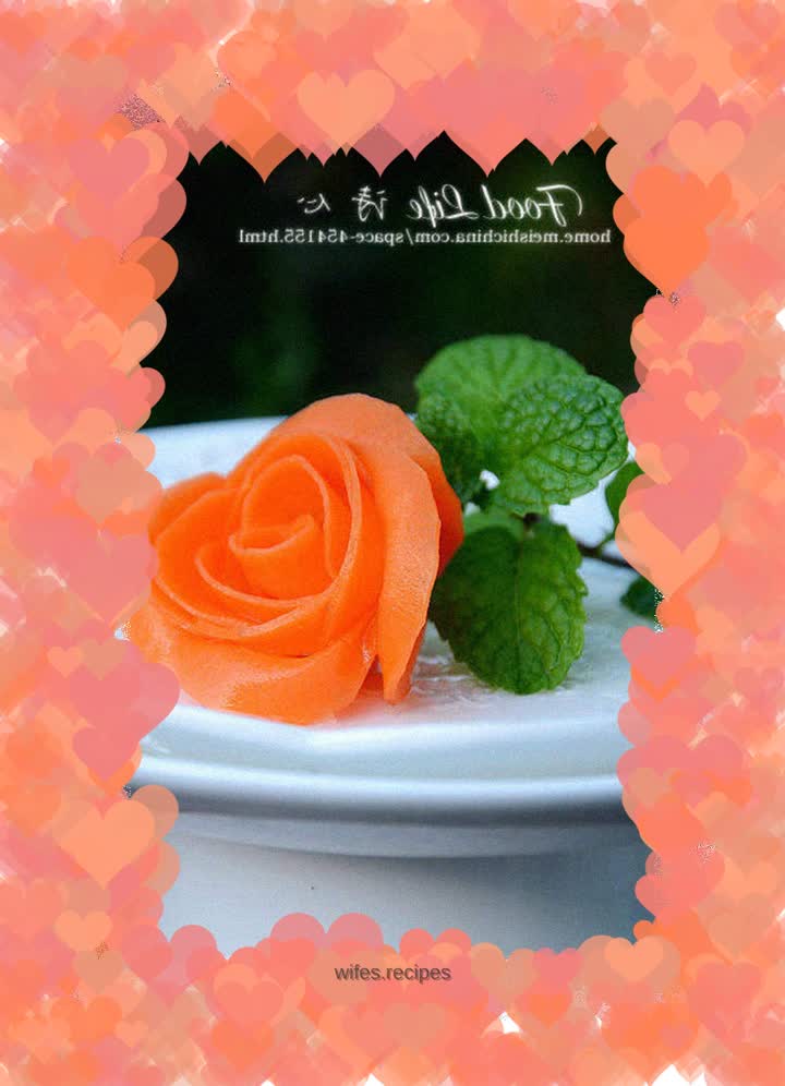 [Carrot Rose] --- Exquisite plate decoration