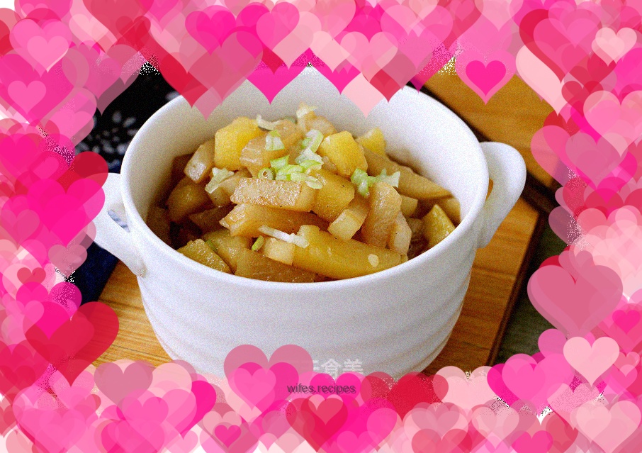 White radish stewed with potatoes