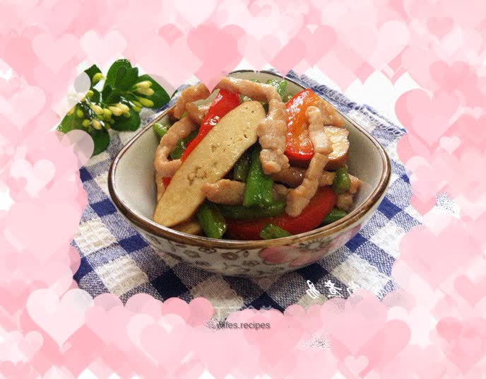 Stir-fried dried beans with shredded pork and fragrant beans