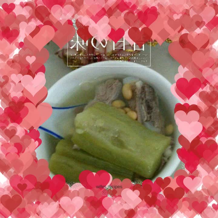 Braised Fan Bones with Bitter Melon and Soybeans