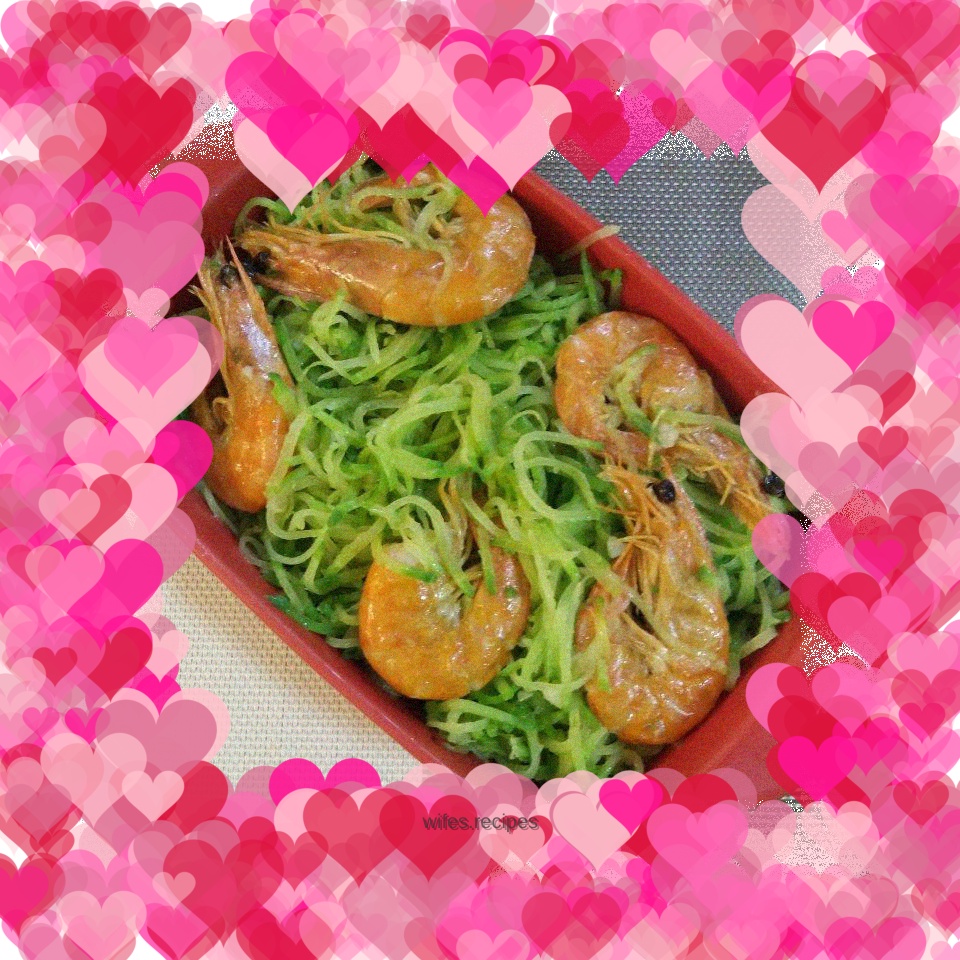 Stir-fried shrimp with radish
