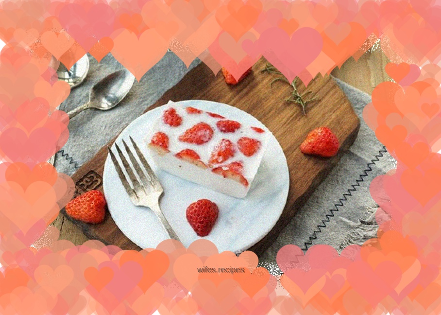 Japanese strawberry milk yokan