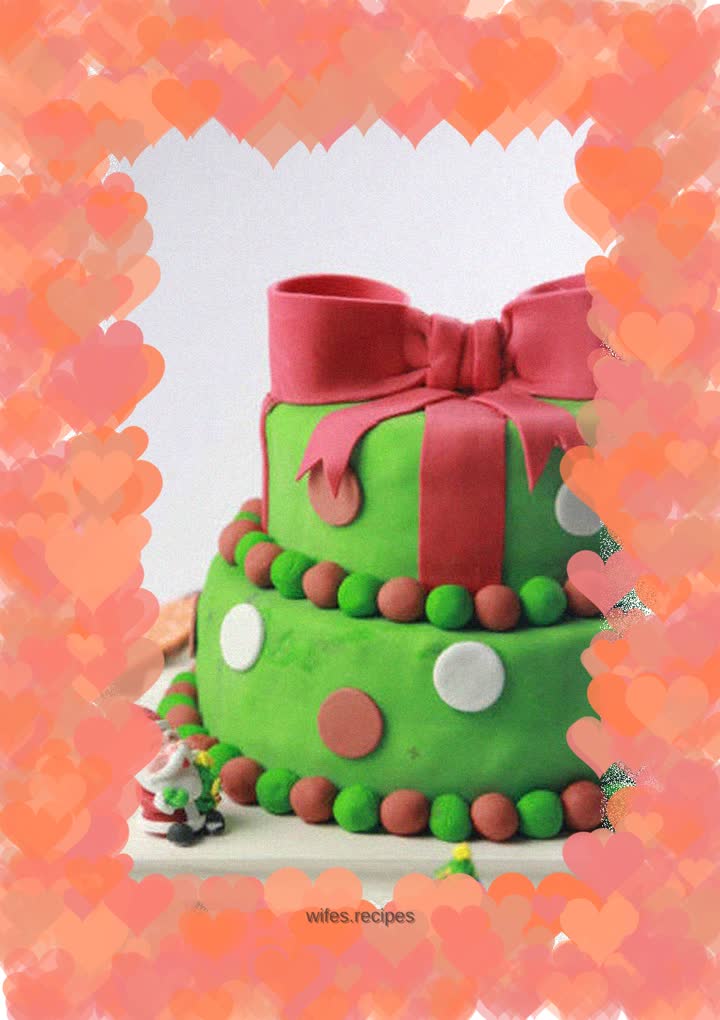 【Tomato Recipe】Christmas Gift Box Fondant Cake - A Christmas gift that will touch your heart