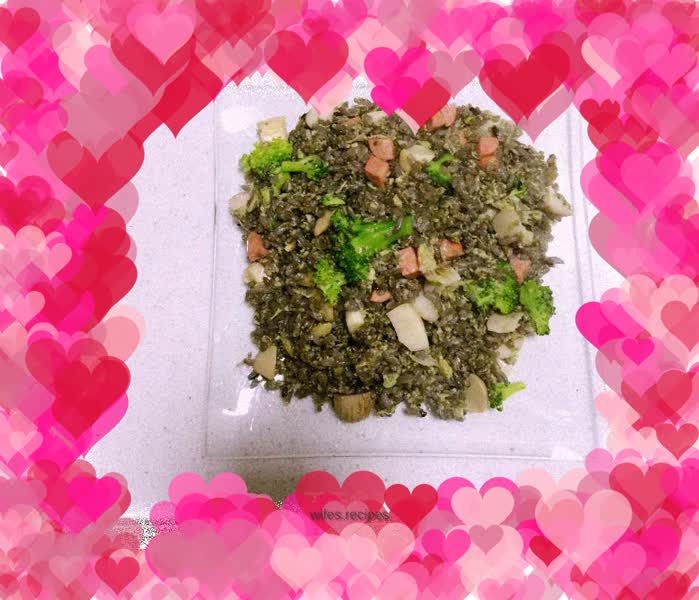 Stir-fried assorted black rice