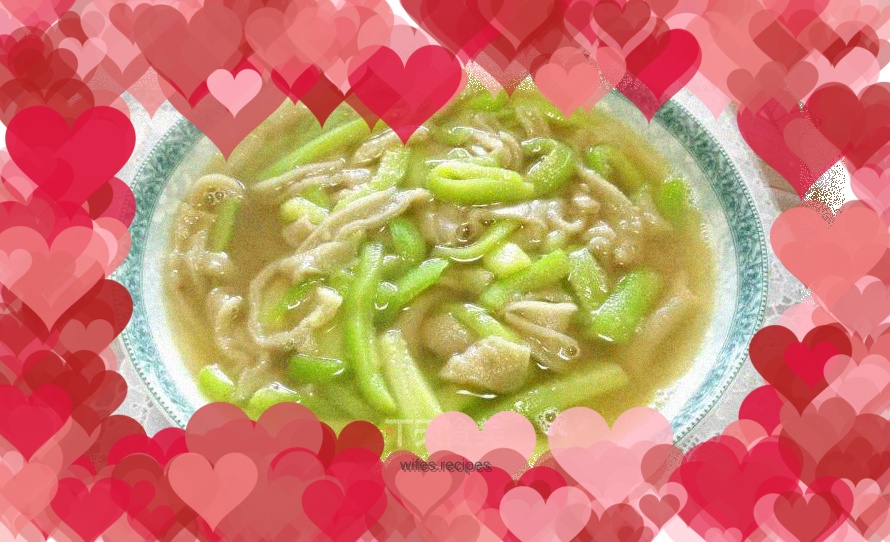 Luffa vermicelli soup