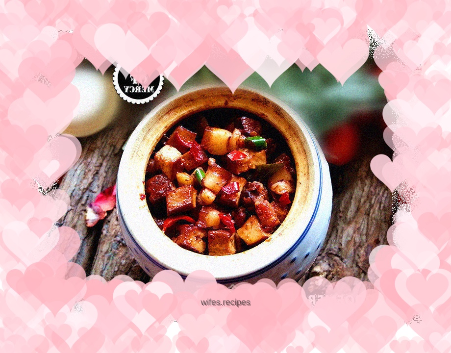 A mouthful of soy sauce to satisfy the picky taste buds = delicious pork belly and bean paste roasted dried zi