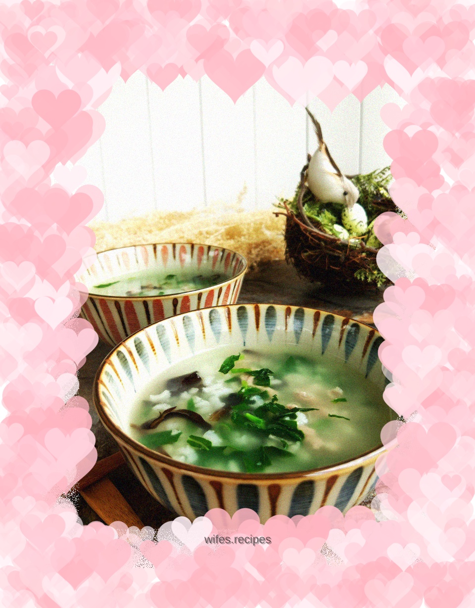 Wild Vegetable Shredded Pork Porridge