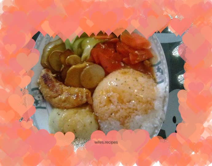 King Oyster Mushroom and Chicken Sauce Rice Bowl