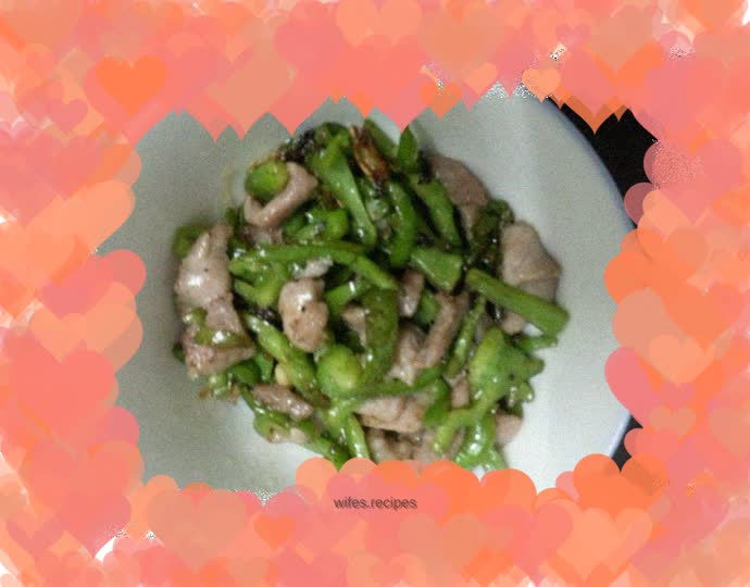 Shredded pork with green pepper