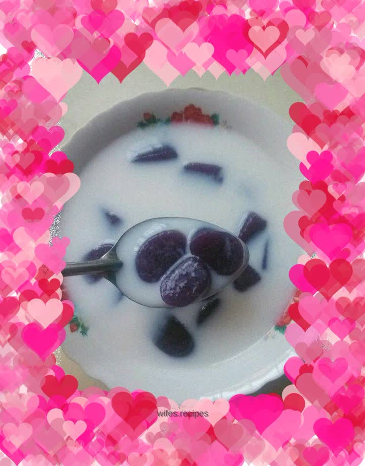 Coconut Milk Purple Sweet Potato Taro Balls