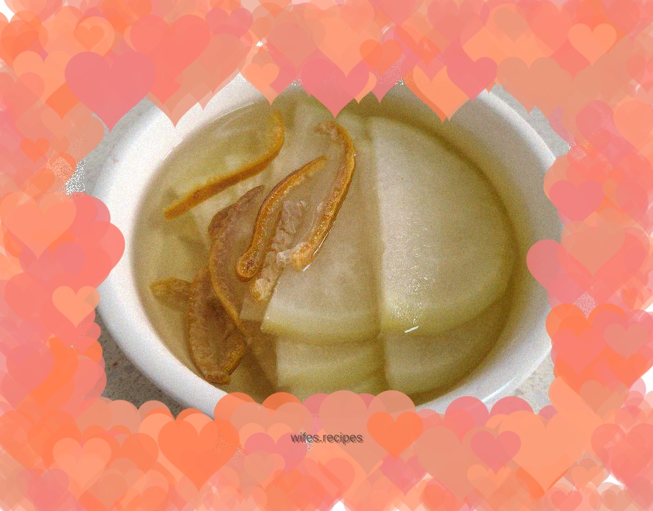 White radish and tangerine peel water