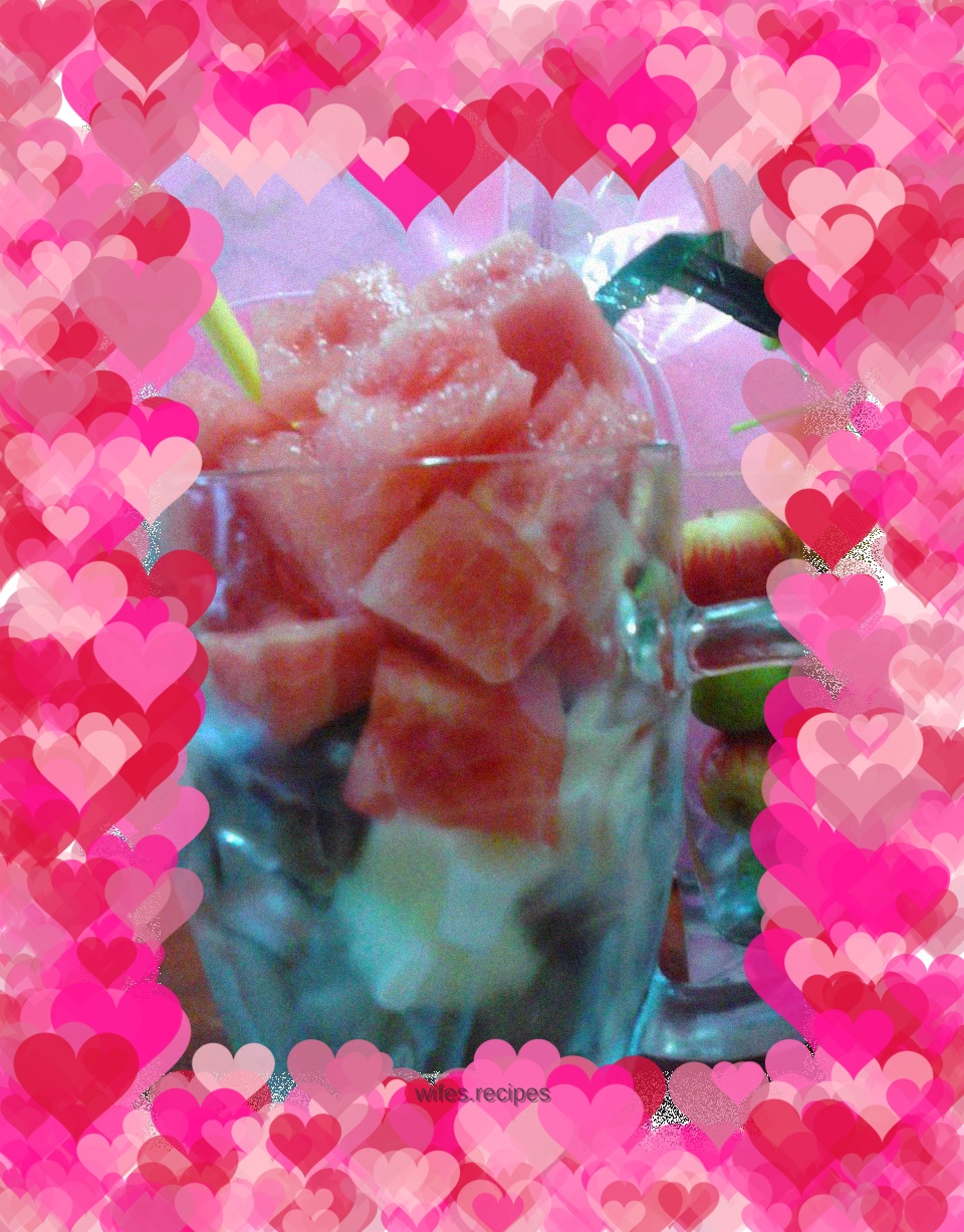 Watermelon three-color ice