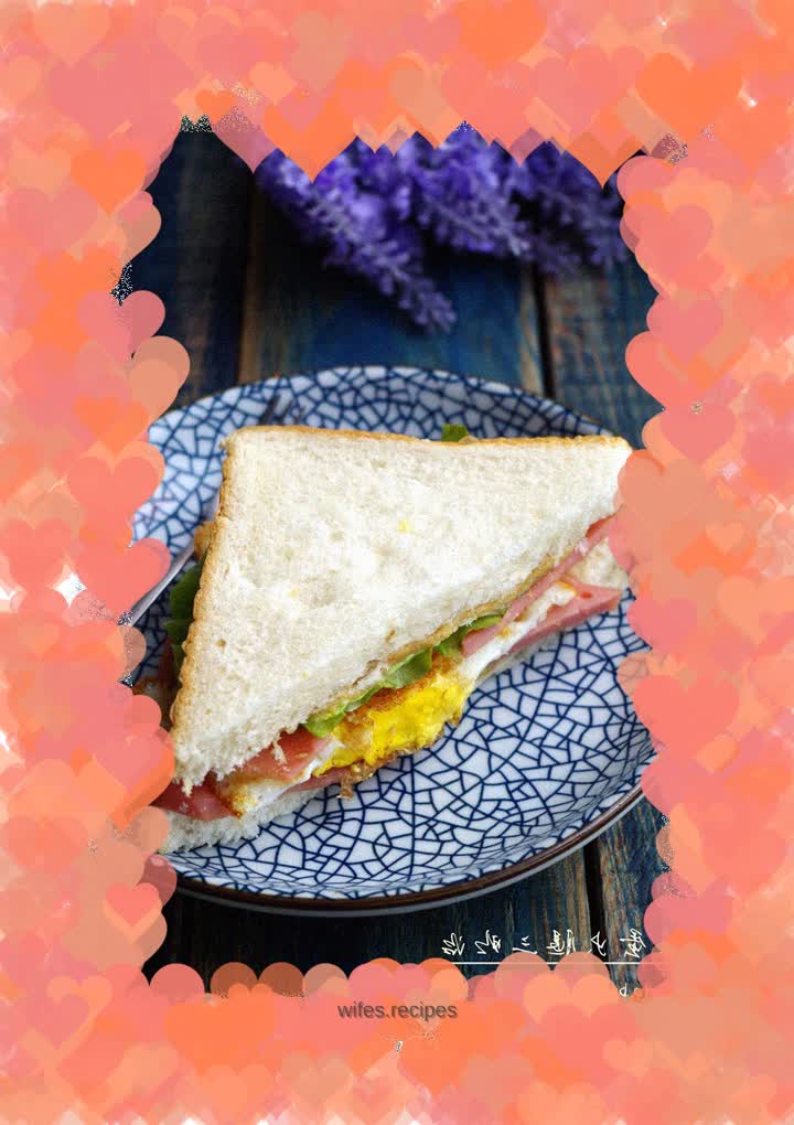 [Ten-minute nutritious breakfast] Omelette and ham sandwich