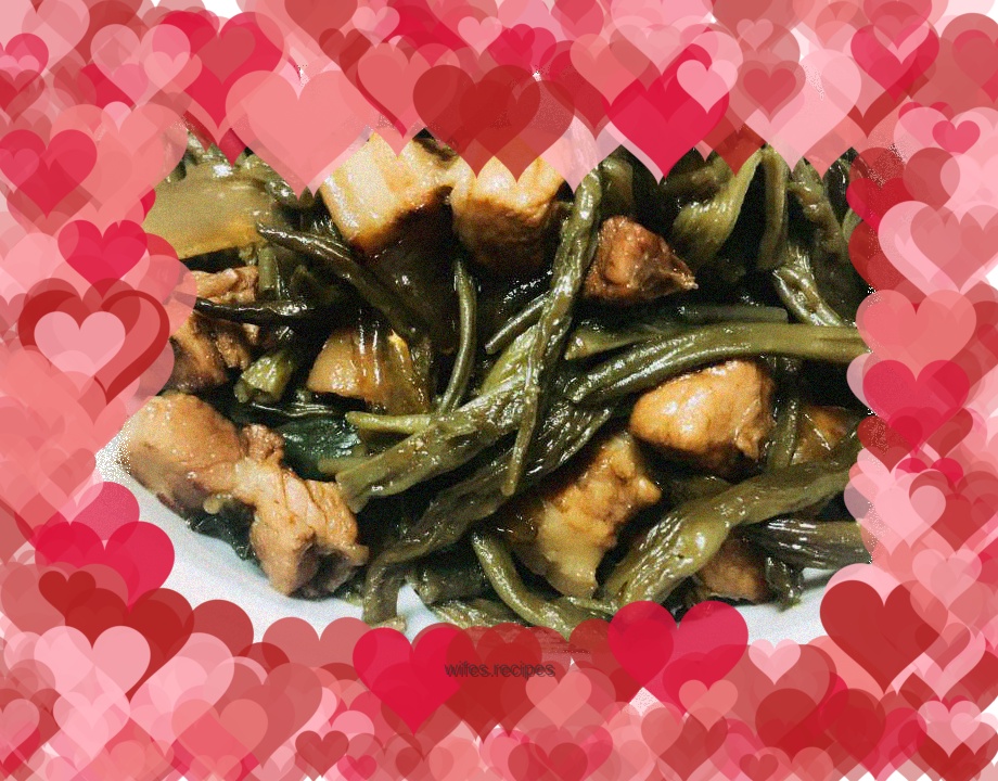 Braised pork and beans