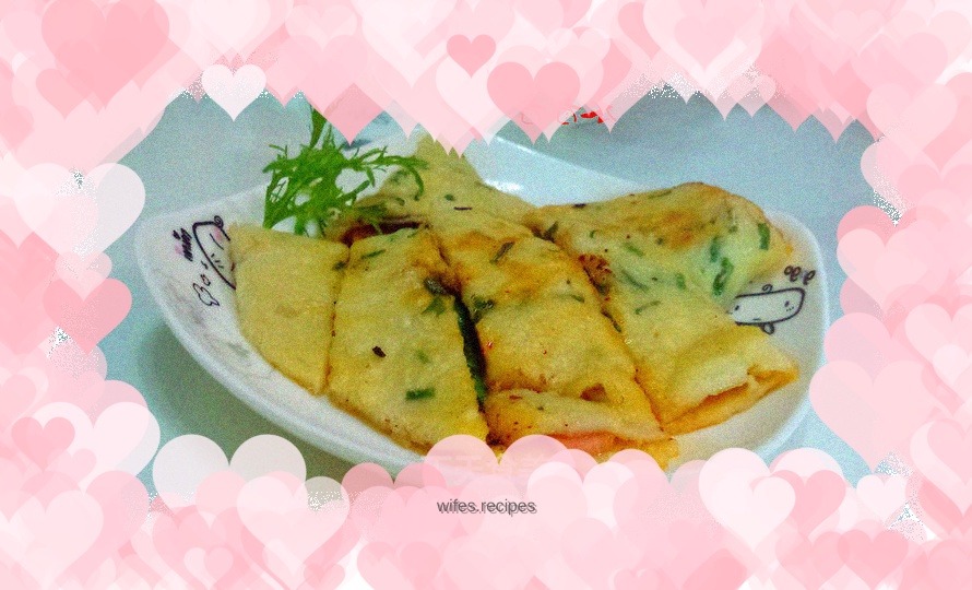 Spicy cabbage and ham cake