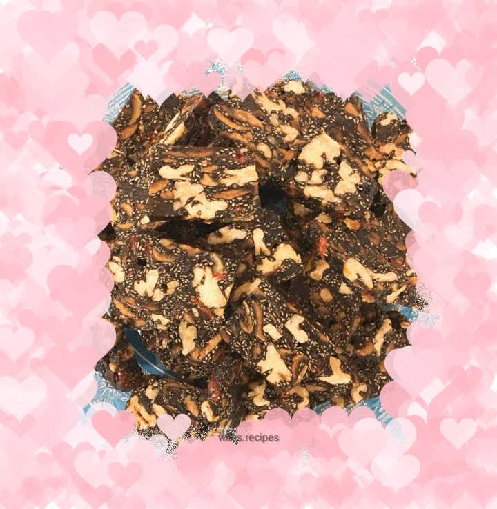 Donkey hide gelatin walnut cake