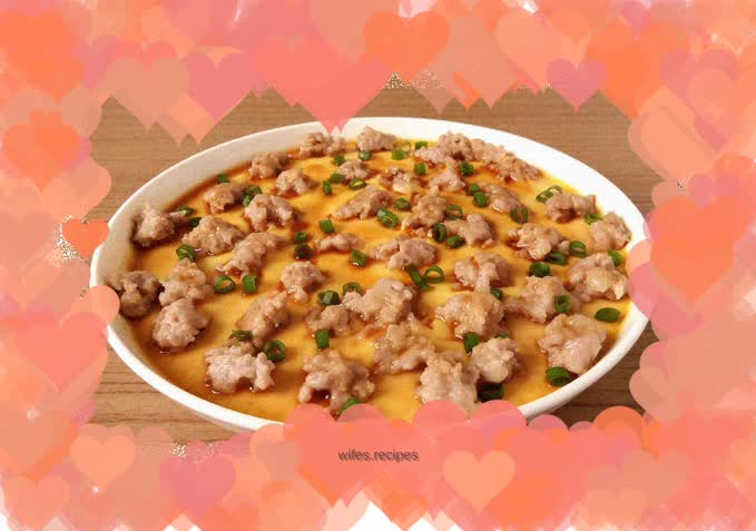 Steamed Egg with Minced Pork