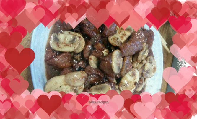 Barbecued Pork and Mushrooms